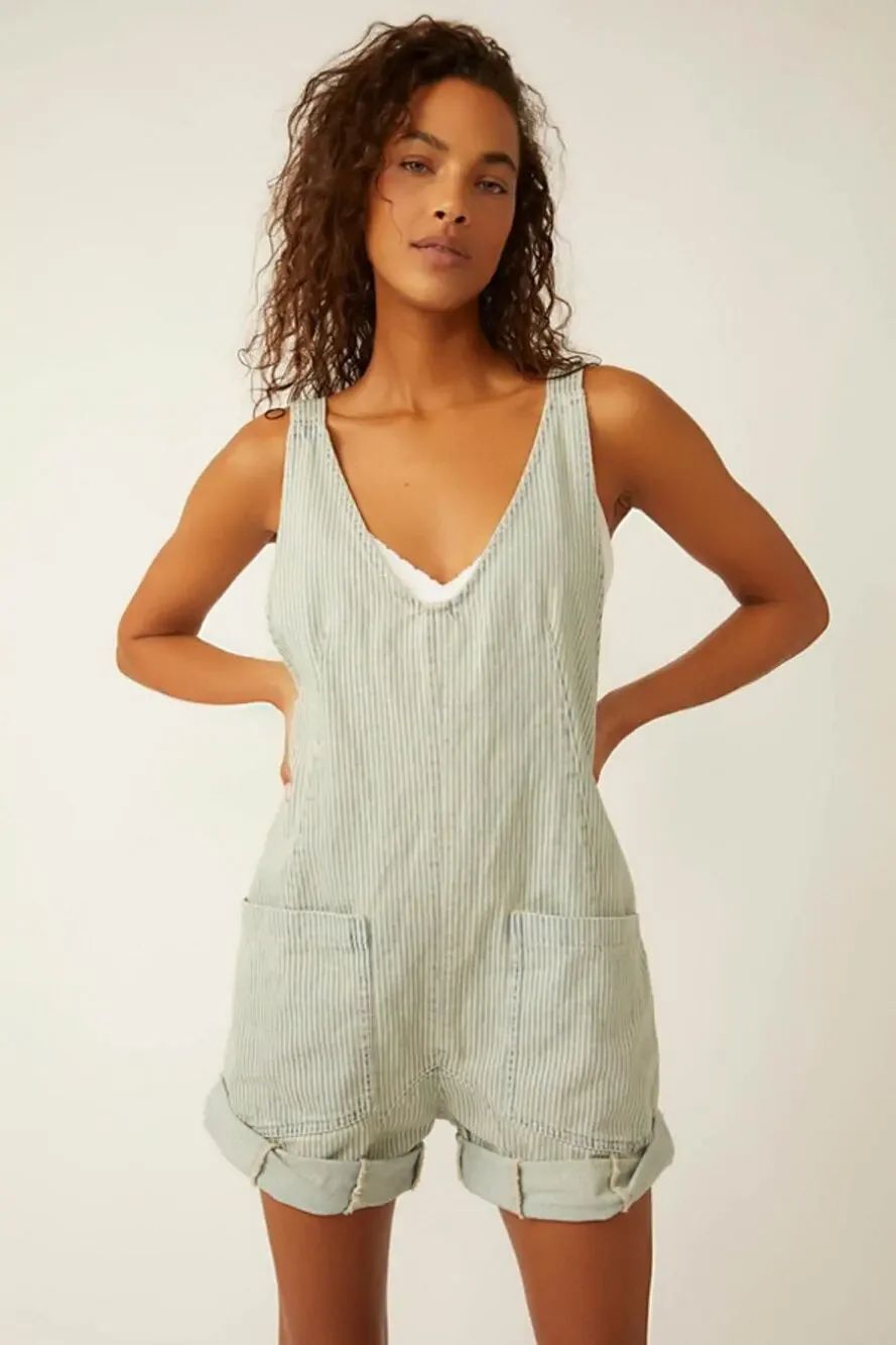 We The Free High Roller Railroad Shortall in Pillow Talk Stripe